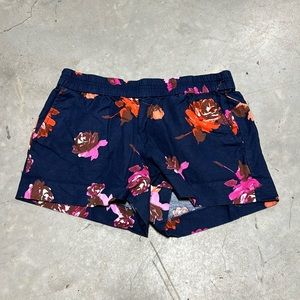 Jcrew Floral Blue Shorts Size 6 /‎ ww-26